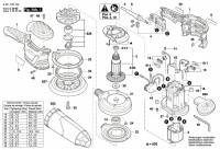 Bosch 3 601 C7B 100 Gex 125-150 Ave Random Orbital Sander 230 V / Eu Spare Parts